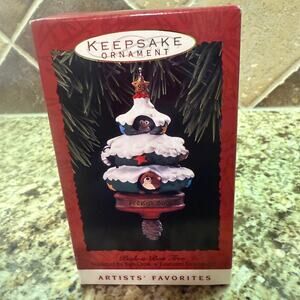 1994 Hallmark Keepsake Peek A Boo Tree Ornament Moving Animals Artist Ken Crow